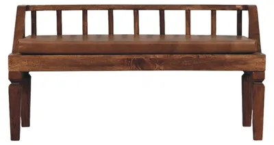 Produktbild von Artisan Furniture Bordeaux Lederbank aus Massivholz