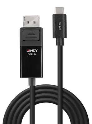 Zdjęcie produktu dla Lindy 43342, 2 m, USB Type-C, DisplayPort, Męska, Męska, Prosty