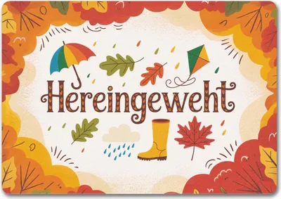 Produktbild von Hereingeweht Fußmatte in 35x50 cm ohne Rand mit Herbstmotiven