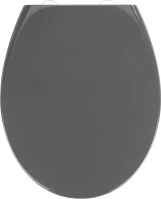 Image de WENKO Premium Siège de WC Samos Gris Abaissement automatique WC Salle de bain WC visiteurs