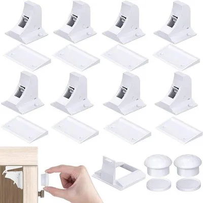 Produktbild von Famanu Kindersicherungsschlösser - 8 magnetische Sicherheitsschlösser mit 2 Schlüsseln