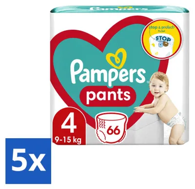 Produktbild von 5 x Pampers Pants Windelhosen Größe 4, 9–14 kg - Vorteilspackung - 5 Stücke