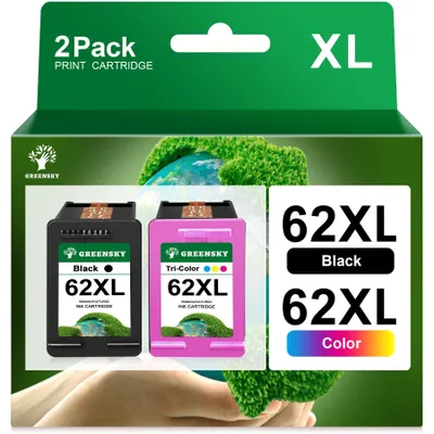Immagine prodotto di Cartucce d'inchiostro 62XL compatibili con le stampanti HP