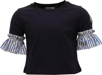 Image de 7330Y t-shirt en coton bleu pour fille GIRL MONCLER