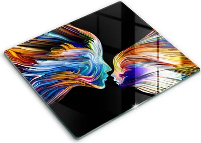 Obrázok produktu pre Sklenený kuchynský backsplash - Sklenený kuchynský backsplash - 60 x 52 cm - Sporák Kuchynský Splashback - Bozk abstrakcia
