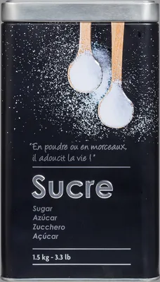 Immagine prodotto di Contenitore per zucchero, 1,5 kg, metallo, nero