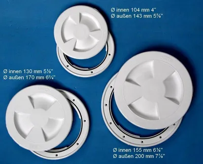 Obrázok produktu pre Prístupový panel plastový biely, ø 130 mm