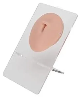 Productafbeelding van Siliconen navelpiercingmodel – roestvrijstalen naaldgeleider – voor piercing, body art en studio's