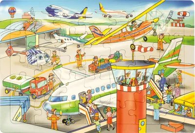 Produktbild von EDUPLAY 120400 Puzzle Flughafen, bunt, 35-teilig (1 Set)