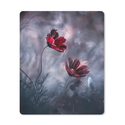 Produktbild von MuchoWow® Mauspad Mousepad Blumen - Rot - Pflanzen - Natur 30x40 cm - Mousepads - Maus Mat - Pad - Mausunterlage - Mausmatten