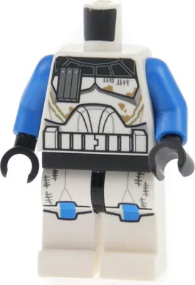 Produktbild von 1x Lego Torso Beine Minifigur SW Clone Captain Rex sw0450 970c01pb14 973pb1299