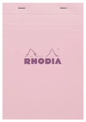 Imagen del producto de Cuaderno Rhodia, modelo No. 16, tamaño DIN A5, con cuadrícula, color rosa