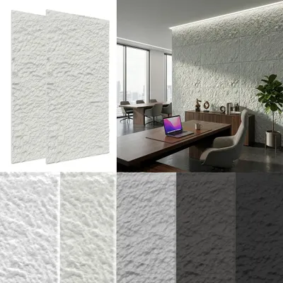 Obrázek produktu pro YRHome StrukturovanéPolyuretannástěnné panely s kamenným vzhledem, tloušťka 3 cm, 2 kusy, krémově bílá barva, snadná montáž do interiérů, model A