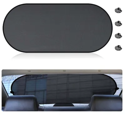 Produktbild von Sonnenschutz für die Heckscheibe - Netz-Sonnenschutz mit UV-Schutz für Babys, 100 x 50 cm mit 4 Saugnäpfen für die Heckscheibe.