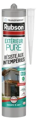 Productafbeelding van Rubson Pure Exterior: Transparante, hybride kit voor buitenvoegen – weerbestendig, overschilderbaar, tube van 280 ml