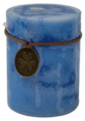 Produktbild von Stumpenkerze Trendkerze türkis durchgefärbt 9 x Ø 7 cm