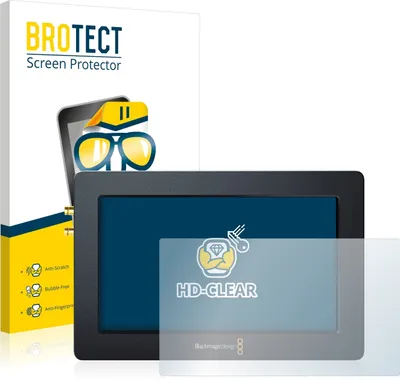 Produktbild von 2x Für Blackmagic Design Blackmagic Video Assist 4K (7.0) Schutzfolie BROTECT Displayschutz Display Schutz Folie Klar Transparent