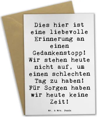 Produktbild von Mr. & Mrs. Panda Grußkarte Spruch Freude Erleben - Weiß - Geschenk, Zitat, Gefühle, osterkarte, Gefühl, einladungskarten, Glück, Lebensfreude, hochzeitskarten, Motivation