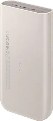 Produktbild von Samsung Battery Pack 20.000 mAh - 45 Watt Schnellladung - 3x USB-C - Beige