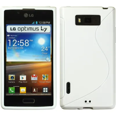 Produktbild von PhoneNatic Case kompatibel mit LG Optimus L7 - weiß Silikon Hülle S-Style + 2 Schutzfolien