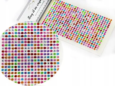 Produktbild von Selbstklebende Kristalle Perlen Strasssteine 4 mm Mix