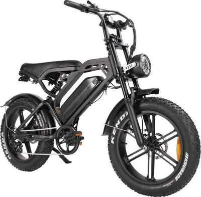 Immagine prodotto di E-bike Fatbike 250 W 15 Ah con freni idraulici, colore nero, con copricatena e poggiapiedi inclusi