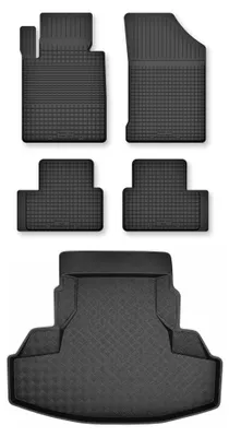 Produktbild von Gummimatten + Kofferraumwanne für Honda Accord VIII 2008-2015 (Limousine) – Schwarz, Semi-Universal, angepasst – Wielganizator Semi-Universal