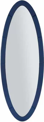 Image de FURNLUX Miroir mural Oslo Bleu 55cm / Couleur principale : Bleu / Dimensions : 55 x 150 x 2 cm