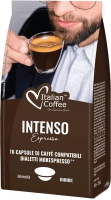 Zdjęcie produktu dla Italian Coffee INTENSO kapsułki do BIALETTI Mokespresso - 16 kapsułek