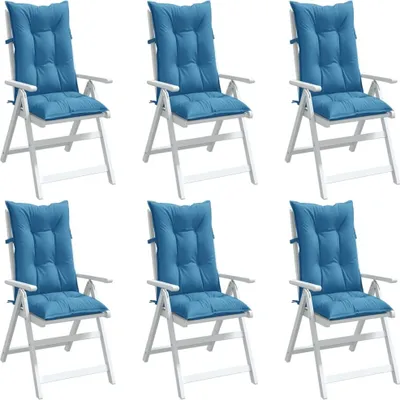 Produktbild von Möbel Hochlehner-Auflagen 6 Stk. Melange Blau 120x50x7 cm Stoff - Gartenmöbelauflagen 4002360