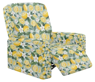 Produktbild von 4 Sitzerzeug-Überzüge mit Zitronenblumen-Motiv