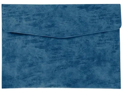 Immagine prodotto di Cartella portadocumenti in ecopelle A4, con chiusura a bottone, colore blu