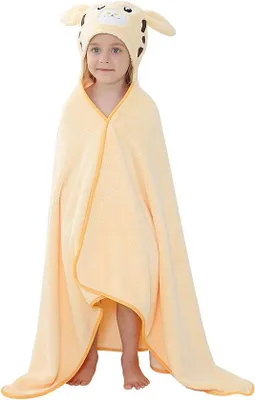 Produktbild von Kapuzentücher für Babys mit Tiergesicht - Extra groß und weich für Jungen und Mädchen - perfekt für Baby-Dusche Geschenk 0-7 Jahre
