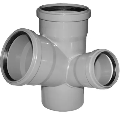 Produktbild von Eckabzweig für Fertighäuser, kurz, Osma HTEPK 67° DN 110 x 110 x 50 links, grau