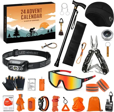 Productafbeelding van Adventskalender 2026 mannen - Outdoor adventskalender met 24 verrassingen - Wandel- en fietsaccessoires