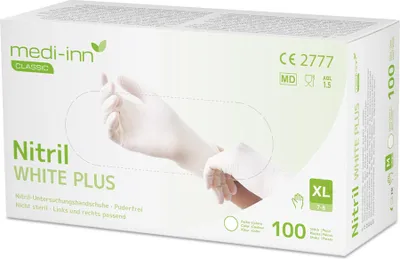 Zdjęcie produktu dla PAPSTAR rękawiczki jednorazowe unisex białe plus białe rozmiar XL 100 szt.