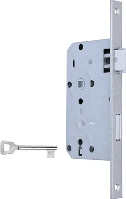 Produktbild von Türschloss 55mm DM Innentür- Korridortürschloss Stulp kantig 235mm x 20mm Einsteckschloss Buntbart rechts