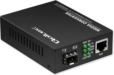 Obrázok produktu pre Qoltec Media Converter SWITCH Ethernet 1x RJ45 1x SFP