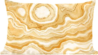 Produktbild von MuchoWow® Zierkissen Sofakissen Wohnzimmer Dekokissen 60x40 cm Achat - Edelsteine - Gold - Kopfkissen - Polster mit Foto