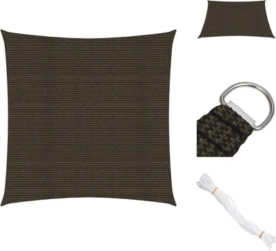 Obrázok produktu pre vidaXL Markíza 160 g/m² Brown 4,5x4,5 m HDPE - Slnečníky a tienidlá