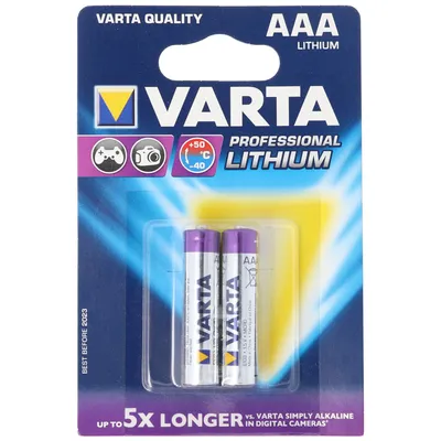 Zdjęcie produktu dla Baterie litowe Varta AAA, Micro, FR03, 6103, Varta Ultra Lithium, 1,5 V