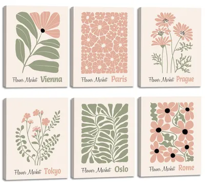 Boheemse Blumen Wanddekoration, Art Print, 25x20 cm