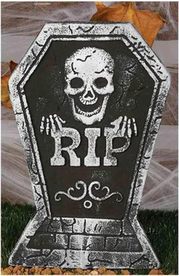 Produktbild von Grabstein Grab Halloween Totenkopf RIP Tod 38x27cm