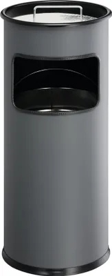 Obrázek produktu pro DURABLE Odpadkový koš kovový 17L oválný s popelníkem, antracitová, 333058