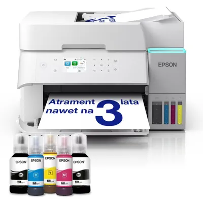 Produktbild von Epson EcoTank L6376, Farbdruck, 4800 x 1200 DPI, Farbscan, A4, Weiß
