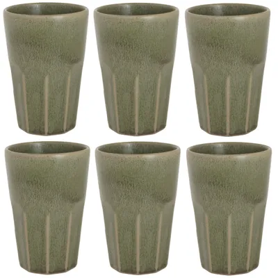 Obrázek produktu pro Pohodlné a stylové kelímky na latte macchiato, barva: zelená, objem: 450 ml, balení: 6 kusů