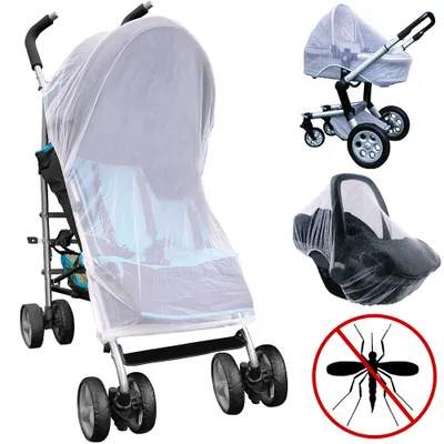 Produktbild von Moskitonetz für Kinderwagen, Tragebett, Buggy, Jogger etc. - 90x140cm