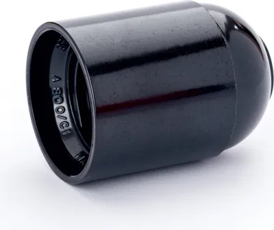 Immagine prodotto di Attacco lampada E27 Attacco lampada in plastica PVC, Ø 39 mm, altezza 55 mm, nero