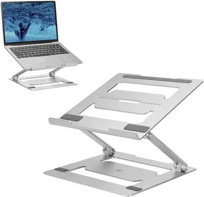 Produktbild von Laptopständer Aluminium, klappbar, bis 15.6 Zoll, verstellbare Höhe, für Homeoffice, AC8135
