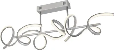 Produktbild von JUST LIGHT LED Deckenleuchte CURLS dimmbar per Simply Dim Funktion, Memoryfunktion silber Wohnbereich z.B. Wohnzimmer, Esszimmer, Schlafzimmer, Flur, Küche, Büro